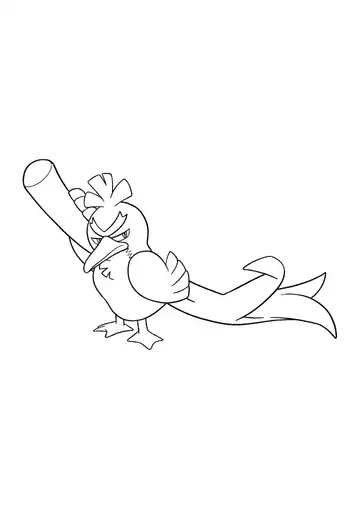 Pokémon Galarian Farfetch’d coloring page