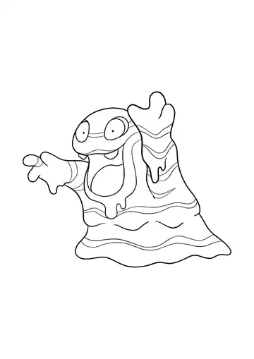 Pokémon Alolan Grimer coloring page