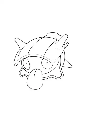 Pokémon Shellder coloring page