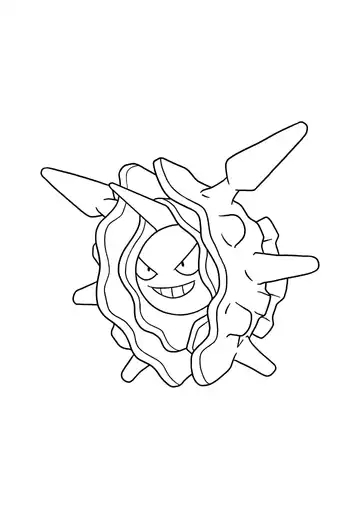 Pokémon Cloyster coloring page