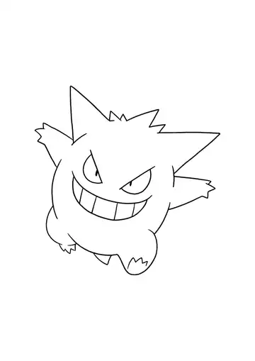 Pokémon Gengar coloring page