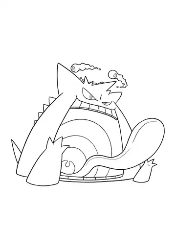 Pokémon Gigantamax Gengar coloring page