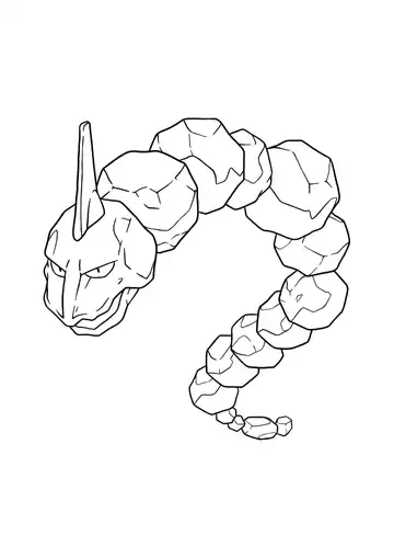 Pokémon Onix coloring page