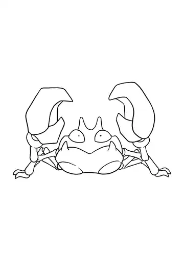 Pokémon Krabby coloring page