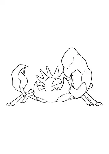 Pokémon Kingler coloring page