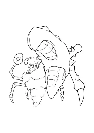 Pokémon Gigantamax Kingler coloring page