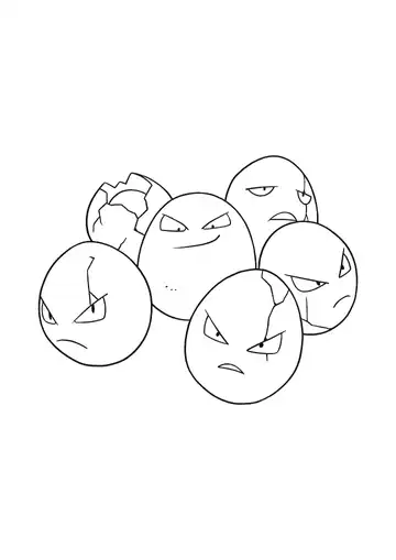 Pokémon Exeggcute coloring page