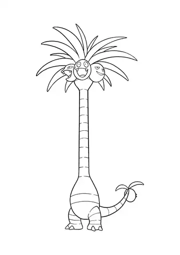 Pokémon Alolan Exeggutor coloring page