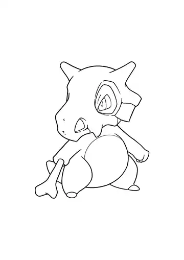 Pokémon Cubone coloring page
