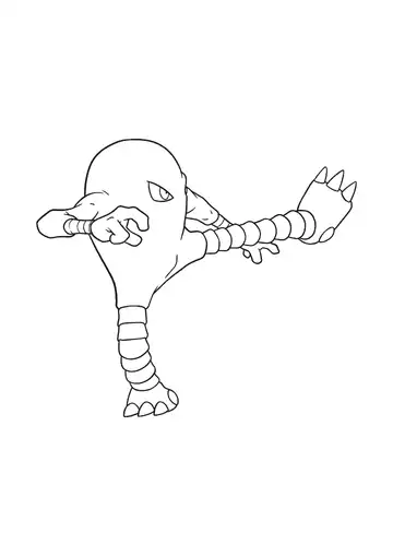 Pokémon Hitmonlee coloring page