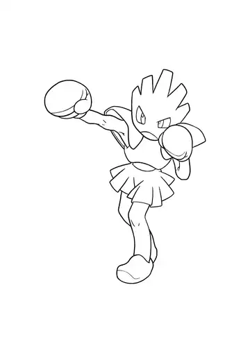 Pokémon Hitmonchan coloring page