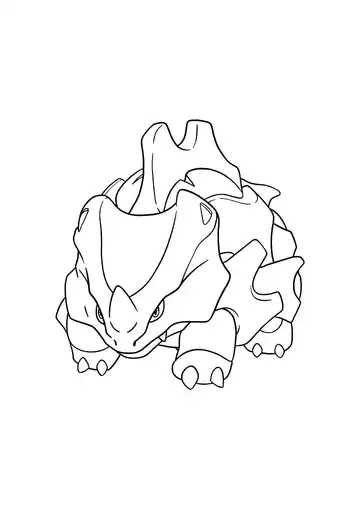 Pokémon Rhyhorn coloring page