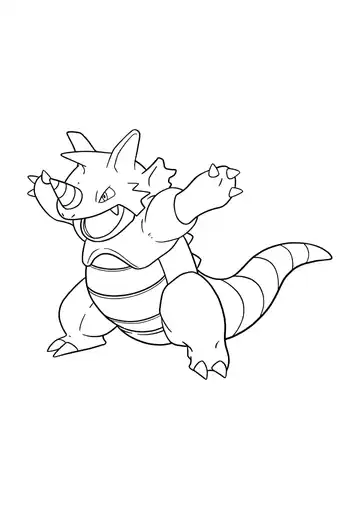 Pokémon Rhydon coloring page