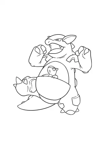 Pokémon Kangaskhan coloring page