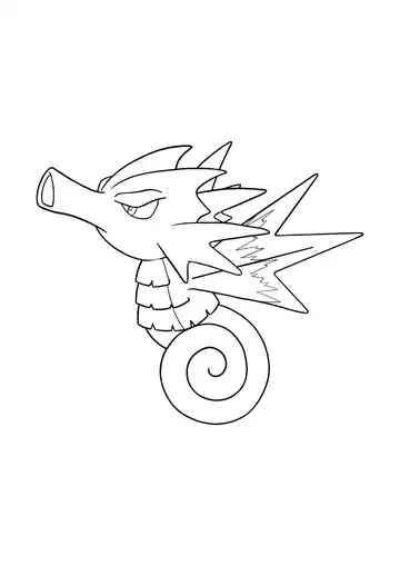 Pokémon Seadra coloring page