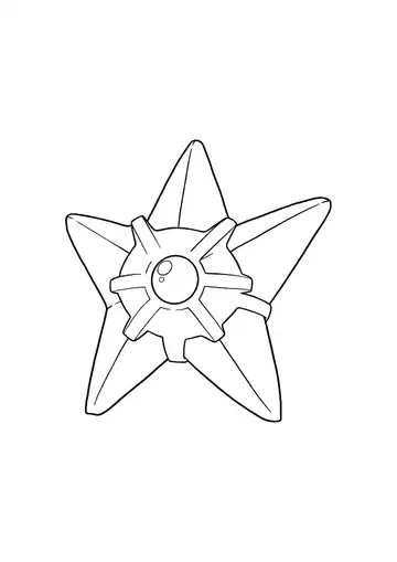 Pokémon Staryu coloring page