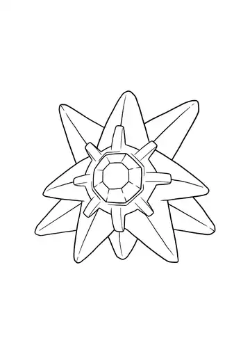 Pokémon Starmie coloring page