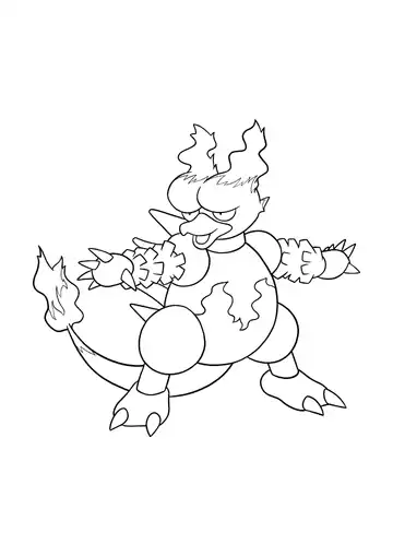 Pokémon Magmar coloring page