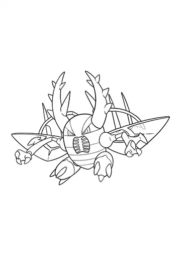 Pokémon Mega Pinsir coloring page