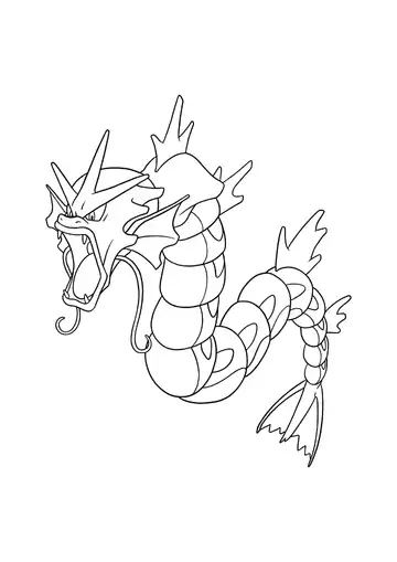 Pokémon Gyarados coloring page