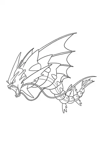 Pokémon Mega Gyarados coloring page