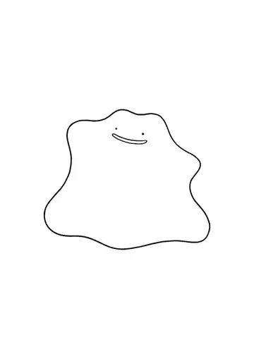 Pokémon Ditto coloring page
