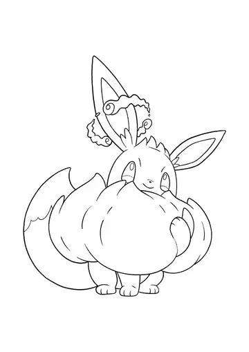 Pokémon Gigantamax Eevee coloring page