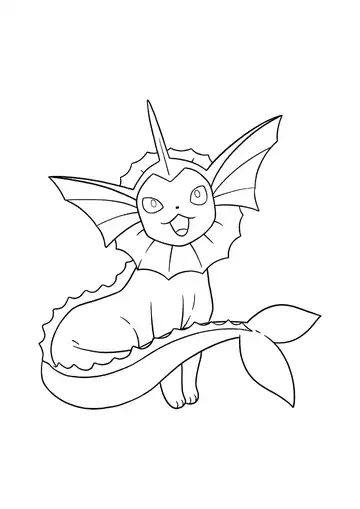 Pokémon Vaporeon coloring page