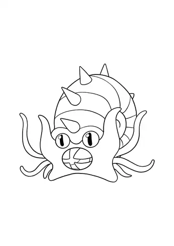 Pokémon Omastar coloring page