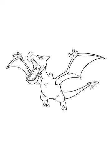 Pokémon Aerodactyl coloring page