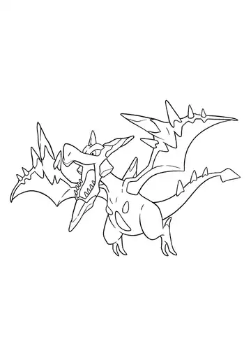 Pokémon Mega Aerodactyl coloring page