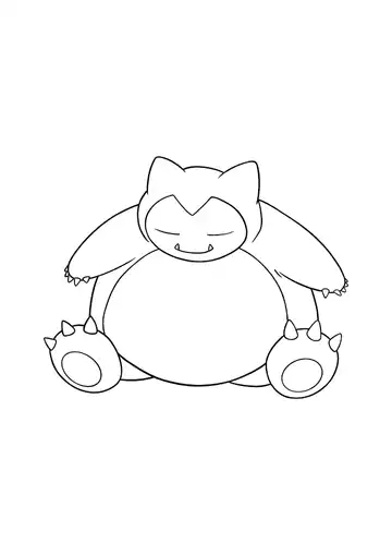 Pokémon Snorlax coloring page
