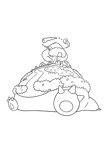 Pokémon Gigantamax Snorlax coloring page