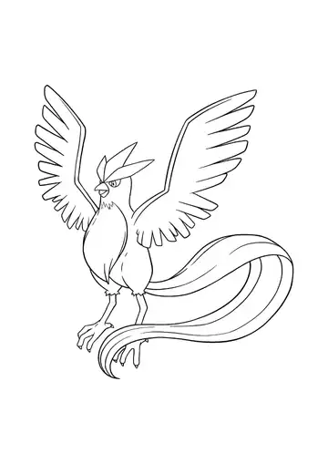 Pokémon Articuno coloring page