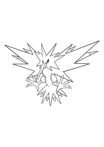 Pokémon Zapdos coloring page
