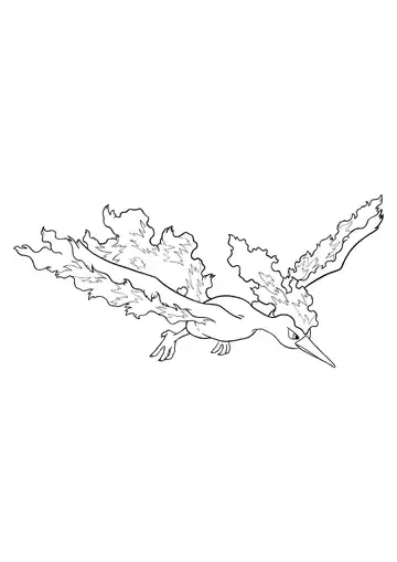 Pokémon Moltres coloring page
