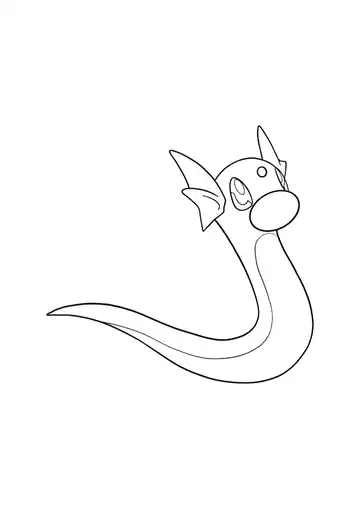 Pokémon Dratini coloring page