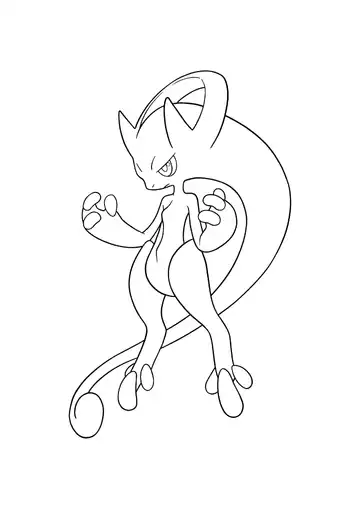 Pokémon Mega Mewtwo Y coloring page