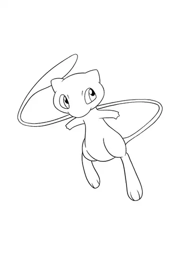 Pokémon Mew coloring page