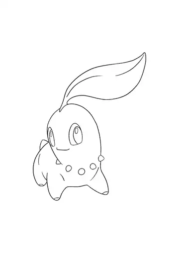 Pokémon Chikorita coloring page