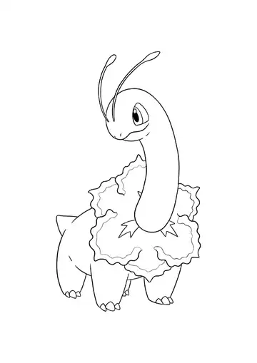 Pokémon Meganium coloring page