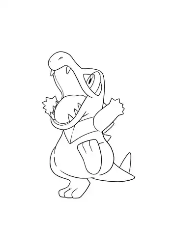 Pokémon Totodile coloring page