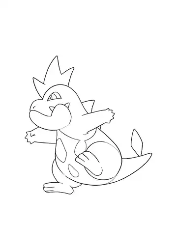 Pokémon Croconaw coloring page