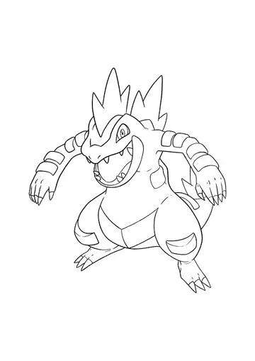 Pokémon Feraligatr coloring page