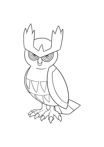 Pokémon Noctowl coloring page
