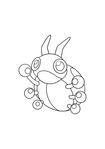 Pokémon Ledyba coloring page