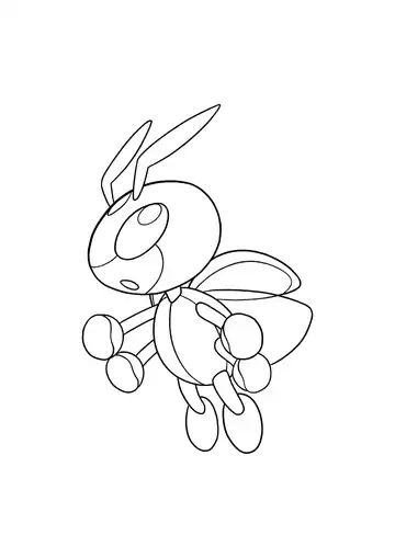 Pokémon Ledian coloring page
