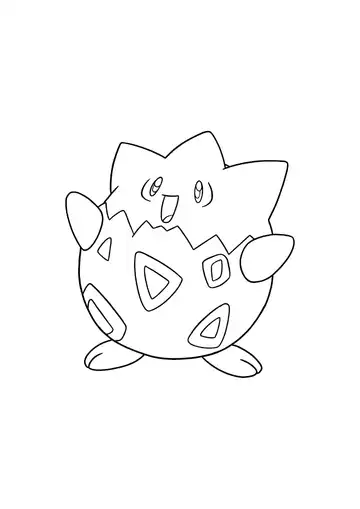 Pokémon Togepi coloring page