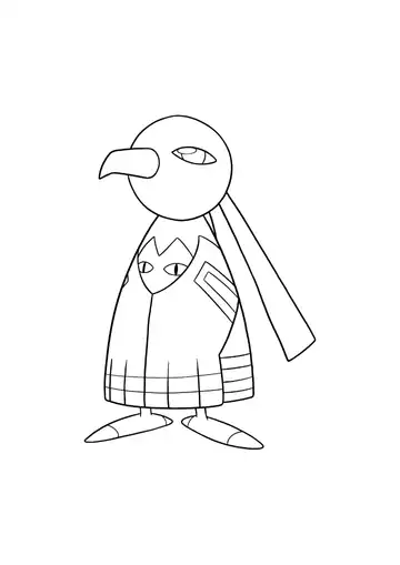 Pokémon Xatu coloring page