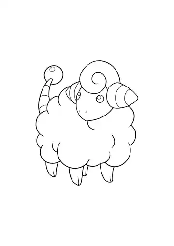 Pokémon Mareep coloring page